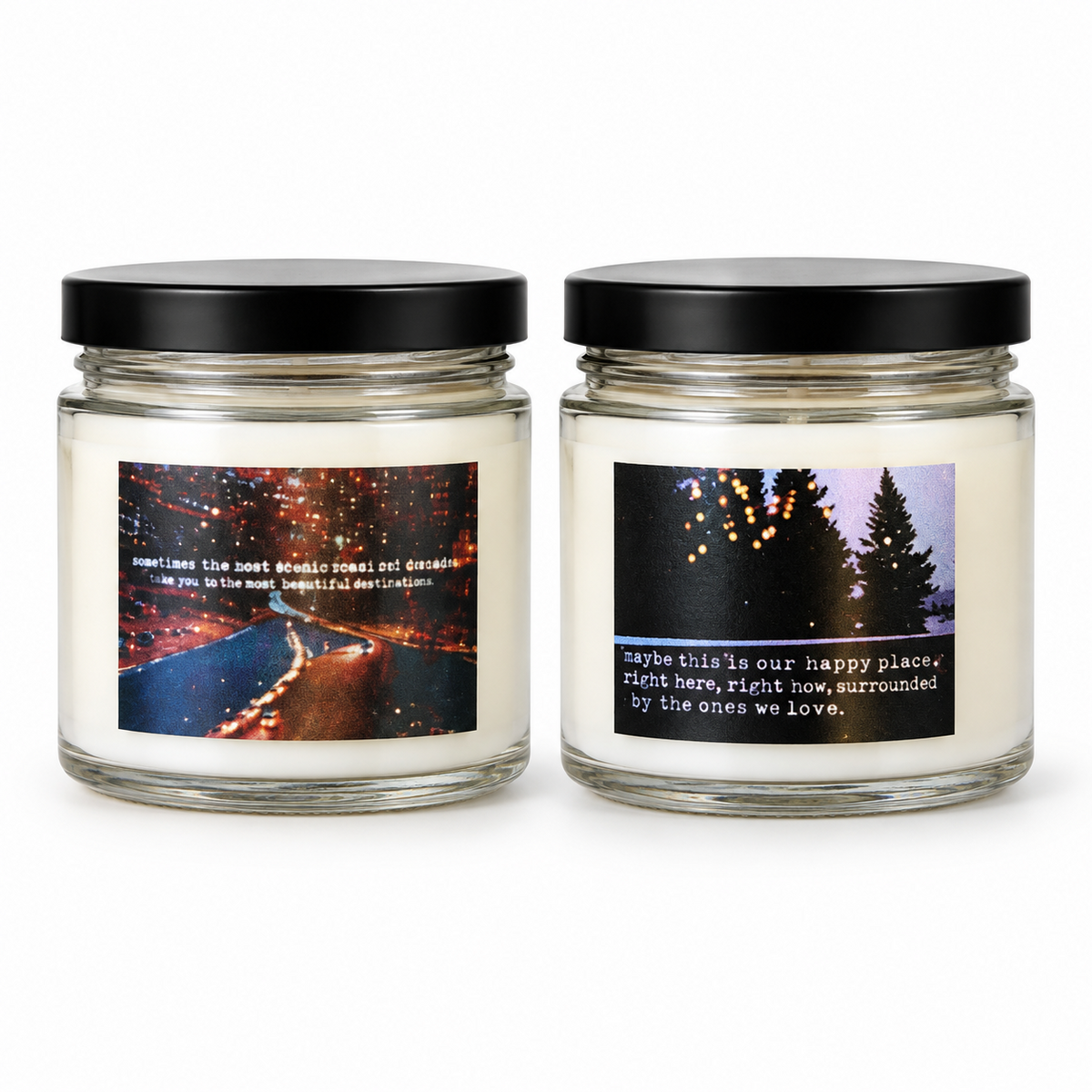 Scented Candles big jar on white background